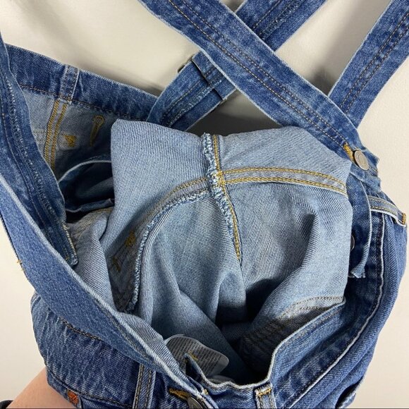 Levis Overalls Size XXS Denim Dungarees Blue Cotton Jumpsuit Casual Bib Style - Picture 10 of 11